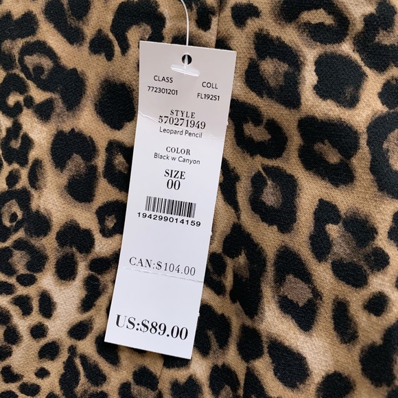 ❤️ WHBM LEOPARD PENCIL SKIRT❤️ - Picture 3 of 3